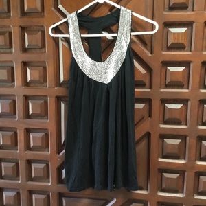 Pretty silver and black club or nightlife tee